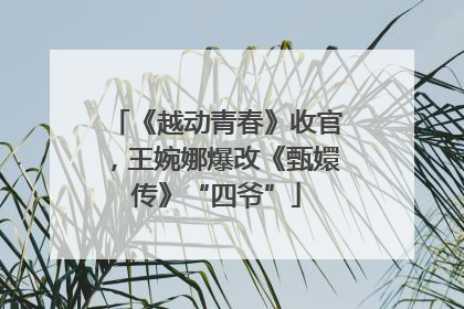 《越动青春》收官，王婉娜爆改《甄嬛传》“四爷”