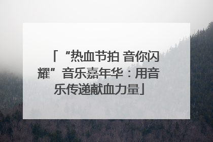“热血节拍 音你闪耀”音乐嘉年华：用音乐传递献血力量