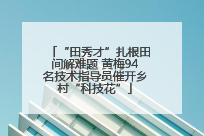 “田秀才”扎根田间解难题 黄梅94名技术指导员催开乡村“科技花”