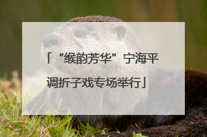 “缑韵芳华”宁海平调折子戏专场举行