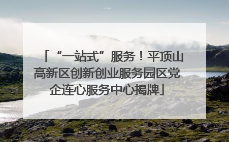 “一站式”服务！平顶山高新区创新创业服务园区党企连心服务中心揭牌