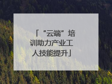 “云端”培训助力产业工人技能提升