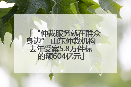 “仲裁服务就在群众身边” 山东仲裁机构去年受案5.8万件标的额604亿元