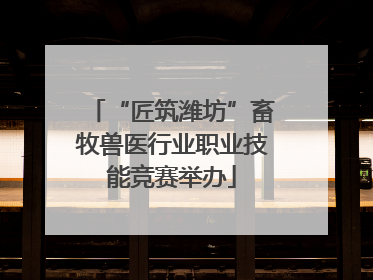 “匠筑潍坊”畜牧兽医行业职业技能竞赛举办