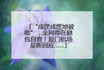 “成筐成筐地被收”，全网都在翻包自查！厦门机场最新回应……