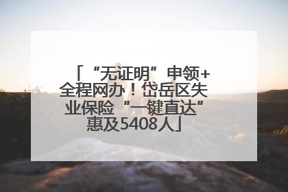 “无证明”申领+全程网办！岱岳区失业保险“一键直达”惠及5408人