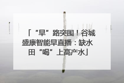 “旱”路突围！谷城盛康智能旱直播：缺水田“喝”上高产水