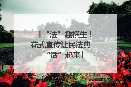 “法”趣横生！花式宣传让民法典“活”起来