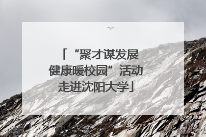 “聚才谋发展 健康暖校园”活动走进沈阳大学