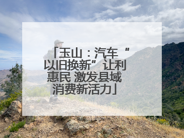 玉山：汽车“以旧换新”让利惠民 激发县域消费新活力
