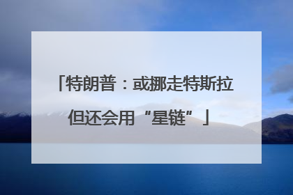 特朗普：或挪走特斯拉 但还会用“星链”