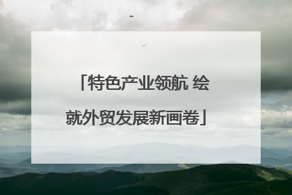 特色产业领航 绘就外贸发展新画卷