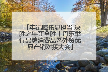 牢记嘱托显担当 决胜之年夺全胜丨丹东举行品牌消费品暨外贸优品产销对接大会