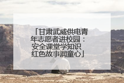 甘肃武威供电青年志愿者进校园：安全课堂学知识 红色故事润童心