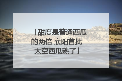 甜度是普通西瓜的两倍 襄阳首批太空西瓜熟了