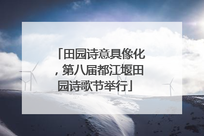 田园诗意具像化，第八届都江堰田园诗歌节举行