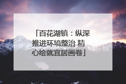 百花湖镇：纵深推进环境整治 精心绘就宜居画卷