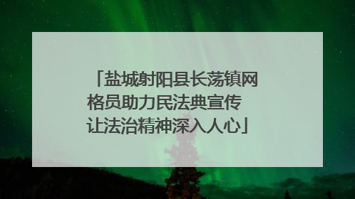 盐城射阳县长荡镇网格员助力民法典宣传 让法治精神深入人心