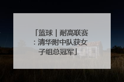 篮球｜耐高联赛：清华附中队获女子组总冠军