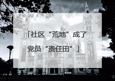 社区“荒地”成了党员“责任田”