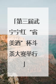 第三届武宁宁红“省美酒”杯斗茶大赛举行