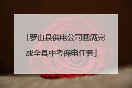 罗山县供电公司圆满完成全县中考保电任务
