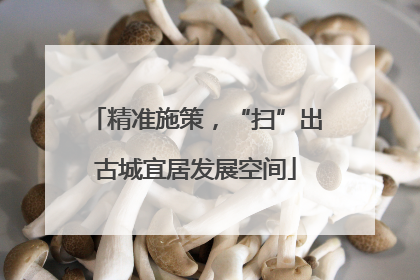 精准施策，“扫”出古城宜居发展空间