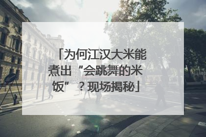 为何江汉大米能煮出“会跳舞的米饭”？现场揭秘