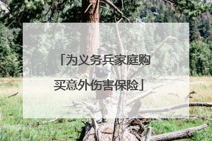 为义务兵家庭购买意外伤害保险