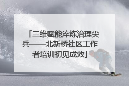 三维赋能淬炼治理尖兵——北新桥社区工作者培训初见成效