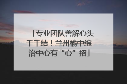 专业团队善解心头千千结！兰州榆中综治中心有“心”招