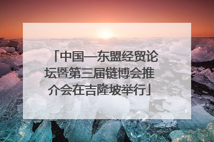 中国—东盟经贸论坛暨第三届链博会推介会在吉隆坡举行