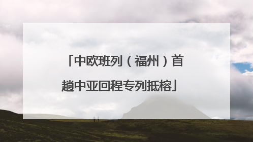 中欧班列（福州）首趟中亚回程专列抵榕