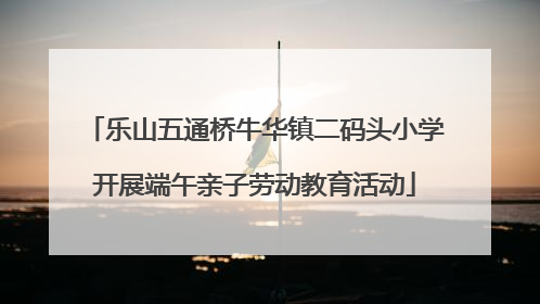 乐山五通桥牛华镇二码头小学开展端午亲子劳动教育活动