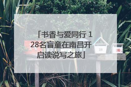 书香与爱同行 128名盲童在南昌开启读说写之旅