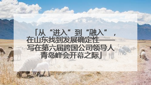 从“进入”到“融入”，在山东找到发展确定性——写在第六届跨国公司领导人青岛峰会开幕之际