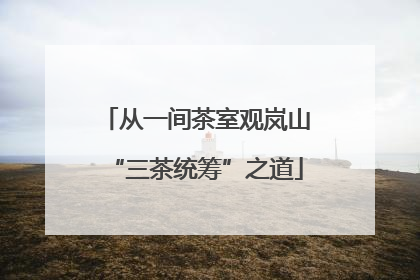 从一间茶室观岚山“三茶统筹”之道