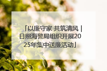以廉守家 共筑清风｜日照海警局组织开展2025年集中送廉活动