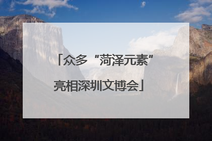 众多“菏泽元素”亮相深圳文博会