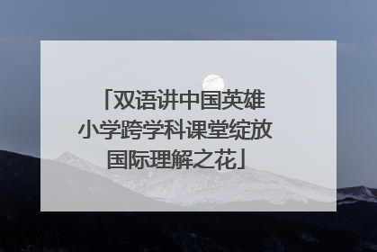 双语讲中国英雄 小学跨学科课堂绽放国际理解之花