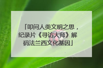 叩问人类文明之思，纪录片《寻访大师》解码法兰西文化基因