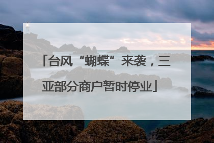 台风“蝴蝶”来袭，三亚部分商户暂时停业