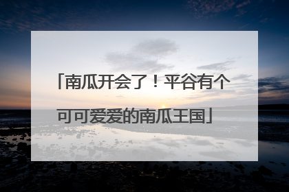 南瓜开会了！平谷有个可可爱爱的南瓜王国