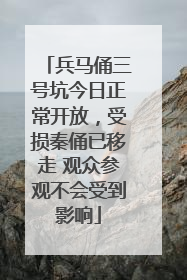 兵马俑三号坑今日正常开放，受损秦俑已移走 观众参观不会受到影响