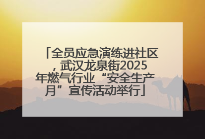全员应急演练进社区，武汉龙泉街2025年燃气行业“安全生产月”宣传活动举行