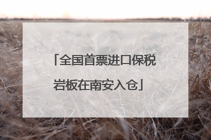 全国首票进口保税岩板在南安入仓