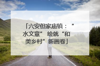 六安但家庙镇：“水文章” 绘就“和美乡村”新画卷