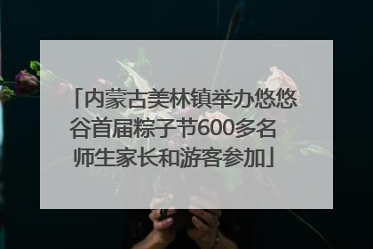 内蒙古美林镇举办悠悠谷首届粽子节600多名师生家长和游客参加