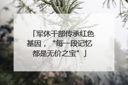 军休干部传承红色基因，“每一段记忆都是无价之宝”