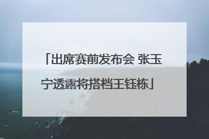 出席赛前发布会 张玉宁透露将搭档王钰栋